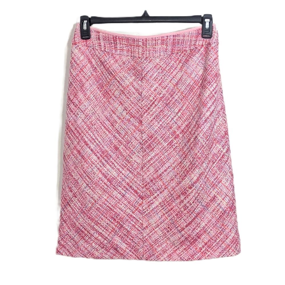 Talbots Pink Tweed Midi Skirt - Size 8 Womens